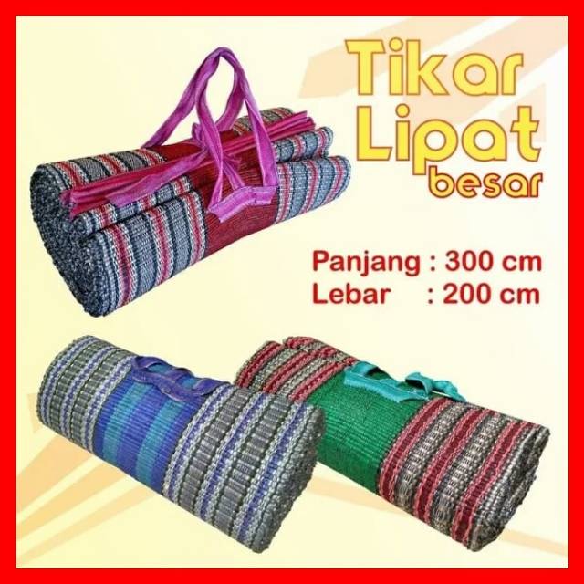 Tikar Lipat 2 x 3 meter Tanpa Sambungan Gulung Karpet Tikar Hajatan Praktis