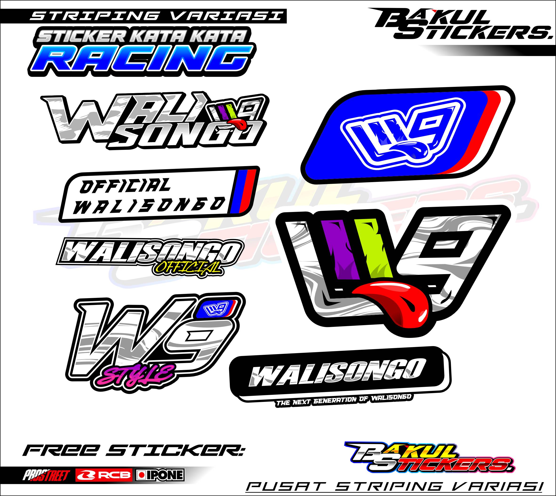 STICKER PACK KATA-KATA - W9 WALISONGO / W9 VYNIL PREMIUM SUPER GLOSSY