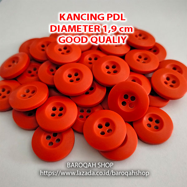 Kancing Baju Seragam Kemeja Celana PDL 19cm / 19mm Eceran 1 Lusin