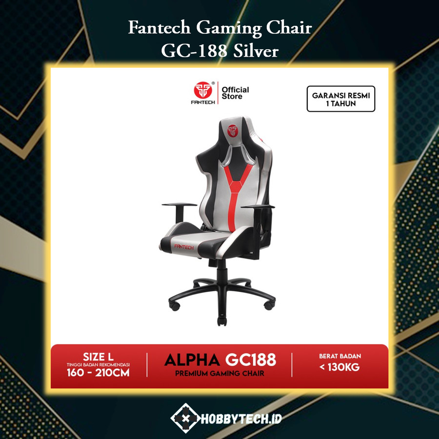 Fantech ALPHA GC188 Kursi Gaming Premium Chair - Silver