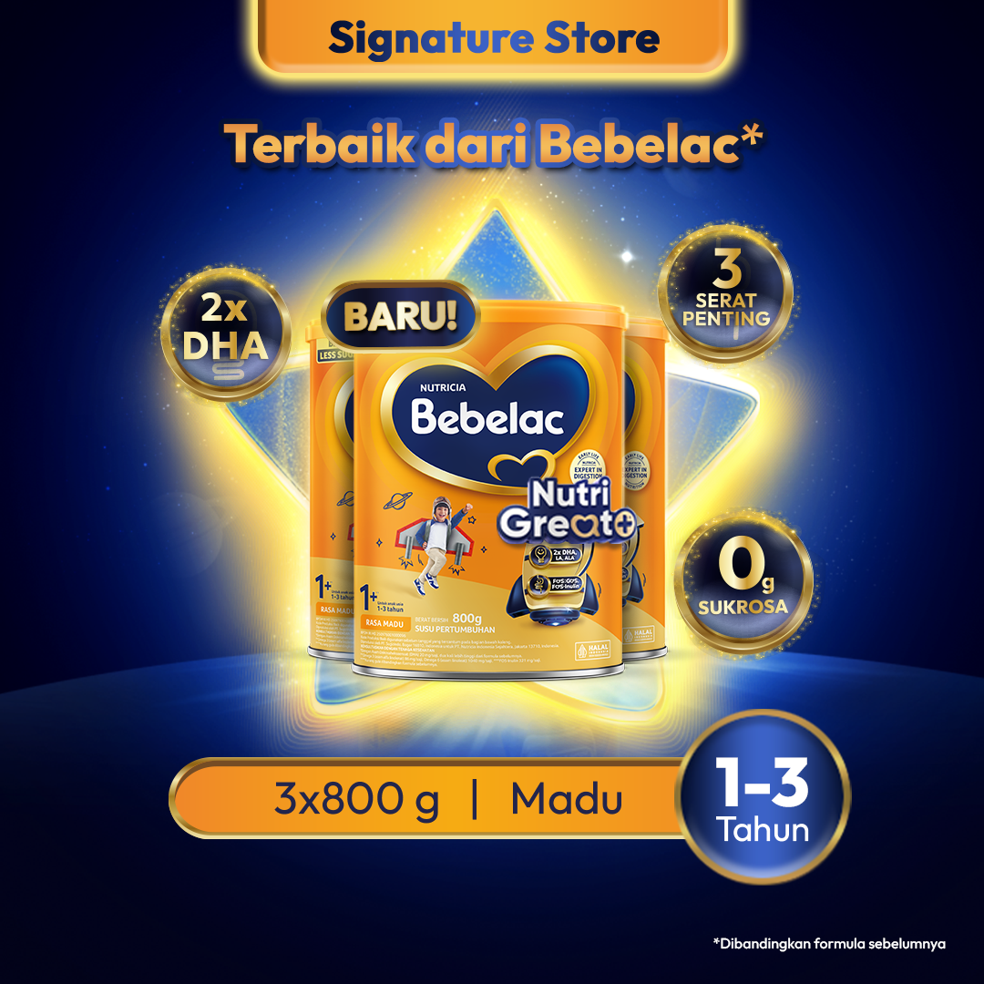 Bebelac 3 / Bebelac 1+ Madu Susu Pertumbuhan Bubuk 800gr x3