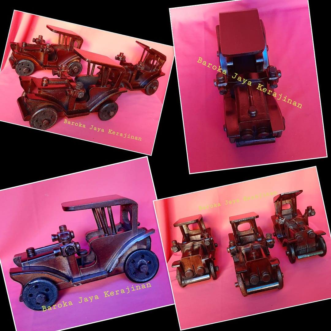 Termurah Pajangan Miniatur Mobil Antik Kayu Besar