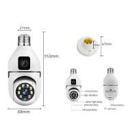Kamera CCTV Bohlam V380 Pro 8MP HD PTZ IP Kamera Pelacakan Otomatis Penglihatan Malam Nirkabel