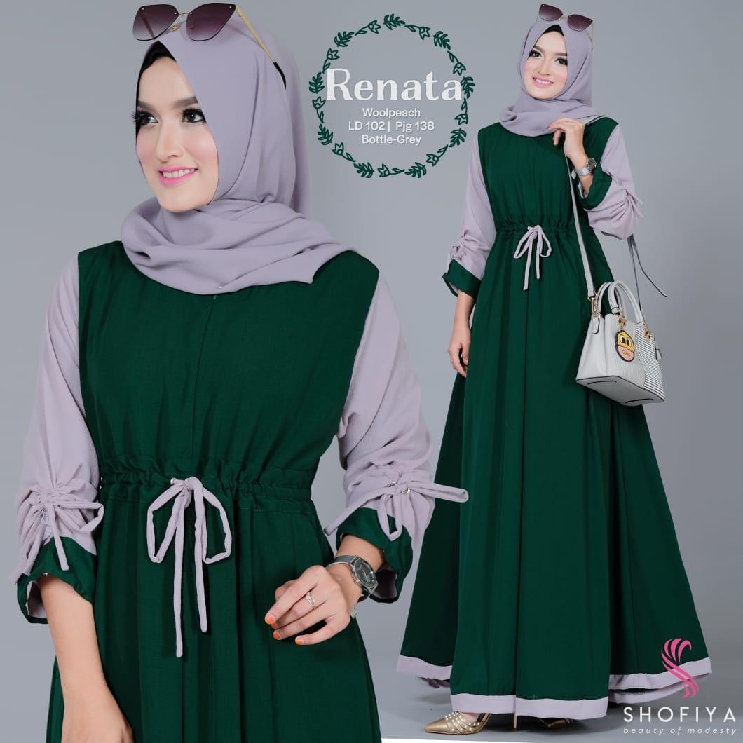 Gamis Renata Dress Ori Shofiya 100%/ Gamis Dress Muslim Syari
