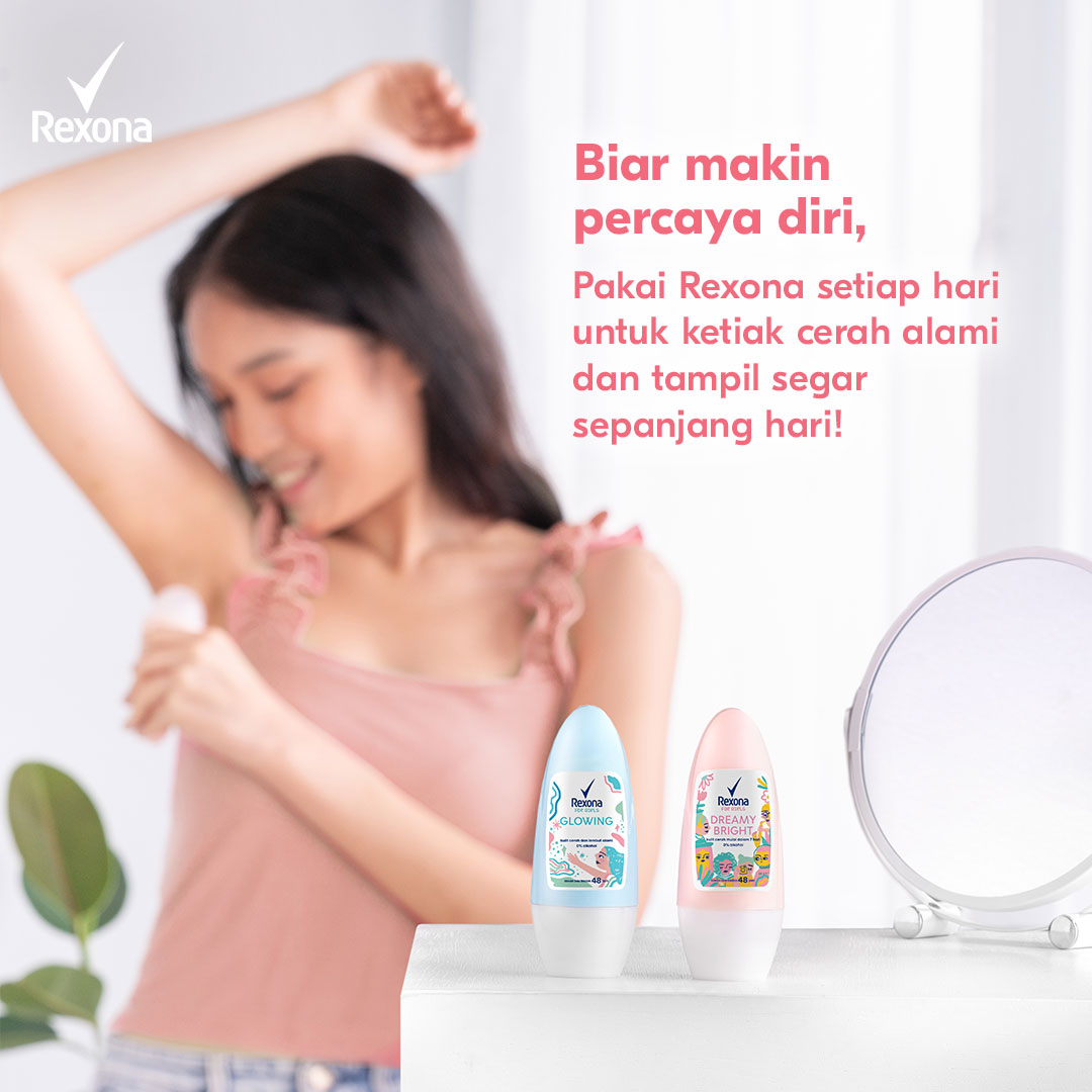 REXONA DEODORANT ROLL ON GLOWING BRIGHT FOR GIRLS 40ML