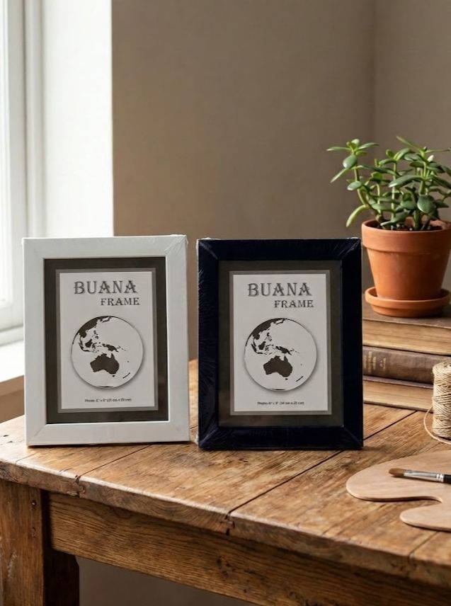 Bingkai Foto Figura 6R Minimalist Hitam /Hitam