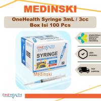 OneHealth Spuit Syringe 3cc 3mL 3 cc mL Box Isi 100 Pcs