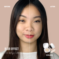 Jacquelle Blur Effect Two Way Cake - Bedak TWC Compact Powder / Blur & Cover Two Way Cake / MakeUp Bedak Padat / Bedak Padat Hasil Matte untuk Bebas Minyak & Tahan Lama / Bedak Padat High Coverage Untuk Kulit Halus Tanpa Pori