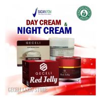 SATU PAKET DAY CREAM DAN NIGHT CREAM - Krim penghilang flek hitam - cream wajah hitam - cream wajah flek hitam - cream flek hitam bpom - Mengontrol Minyak-Flawless Glow Red Jelly - Ms Glow - Ekstra Glowing Whitening 4x Bikin Glowing dengan Formula Extra