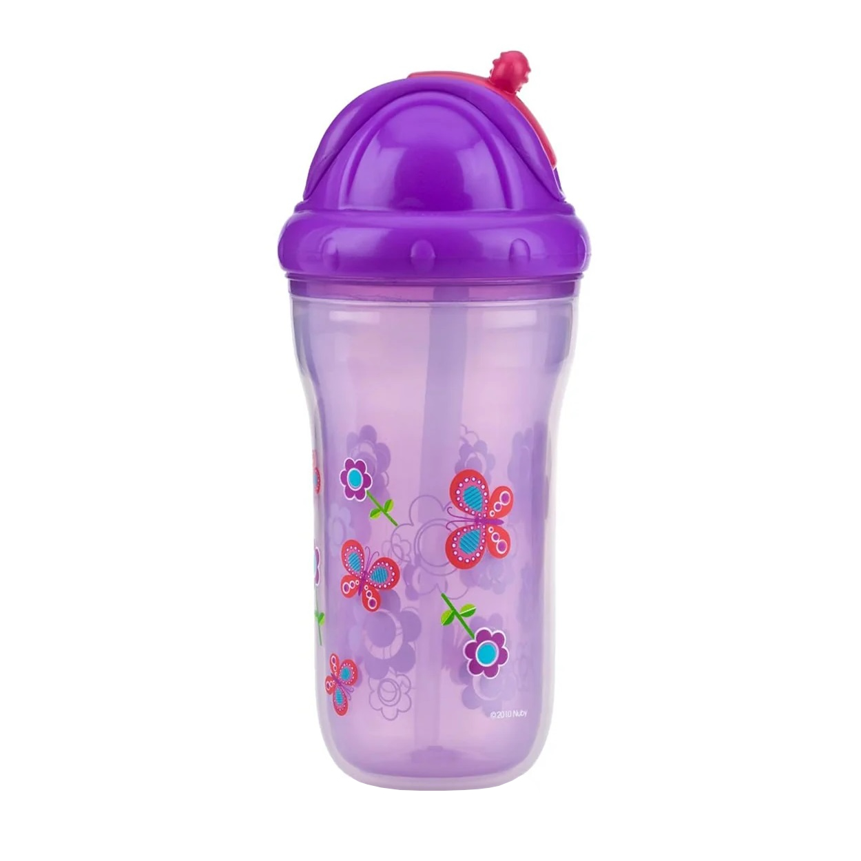 Nuby Insulated Straw Cup Botol Minum Anak Bayi dengan Sedotan Tahan Dingin dan atau Hangat
