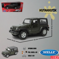 Mainan Mobil Diecast Welly Nex Jeep Wrangler Rubicon Skala 1:34-39