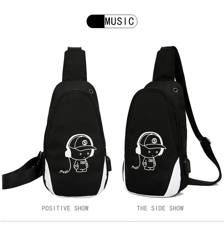 Freeknight Tas Selempang Luminous Smart Tas Selempang Import Casual Anti Maling Dengan Port Charger USB Sling Bag Tas Selempang Gambar Januari 2019 - 2 Freeknight Tas Selempang Luminous Smart Tas Selempang Import Casual Anti Maling Dengan Port Charger USB Sling Bag Tas Selempang Gambar - 2