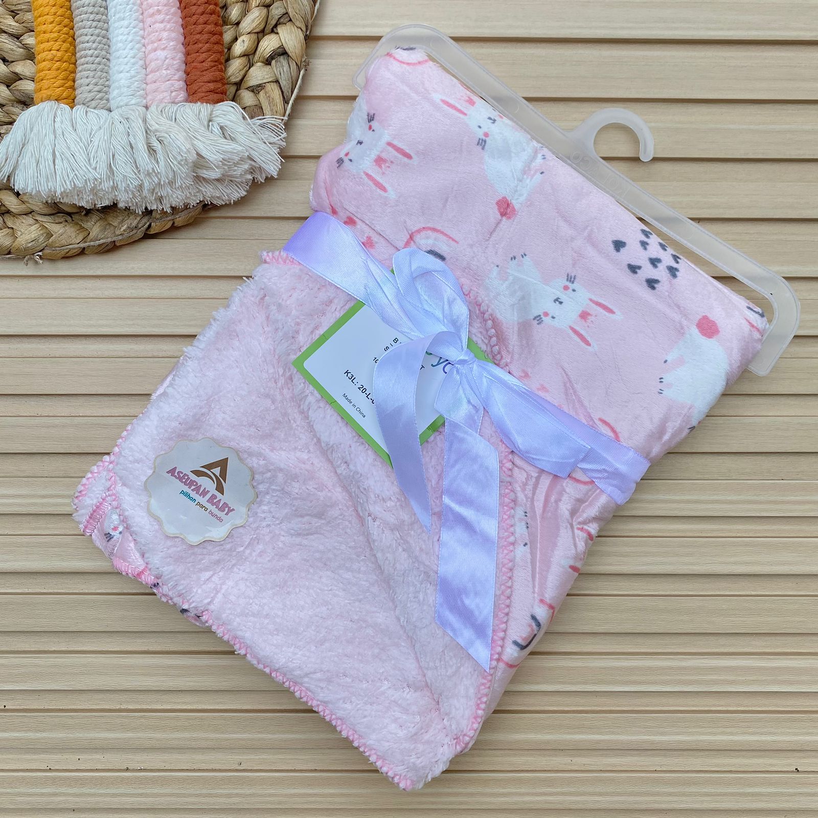 ASEUPAN BABY - Selimut Bayi Karakter Selimut Bayi Moti Lucu Selimut Bayi Super Lembut Selimut Lucu Double Flace