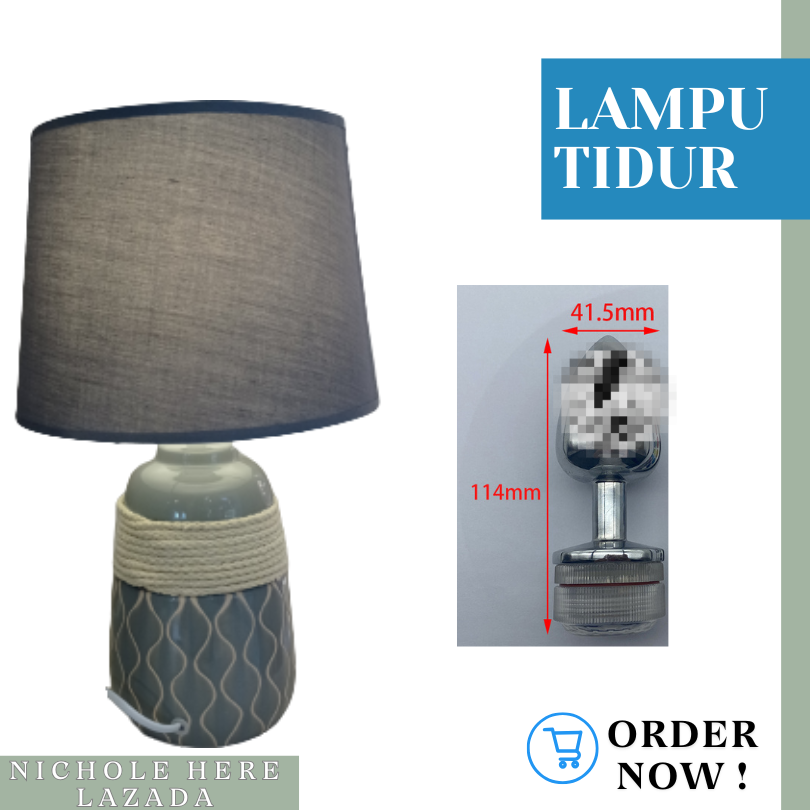 Lampu Eglo / Lampu dekorasi / Lampu meja / Lampu tidur (ABU-ABU) - Minalist