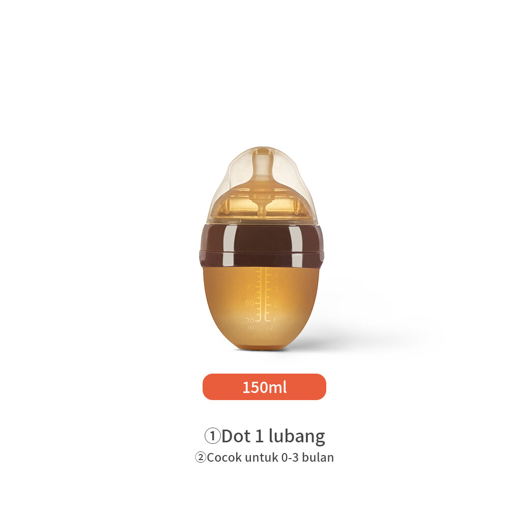 LAKOE PIKO Bello Botol Silikon Bayi /Bayi Botol Susu dengan sedotan
