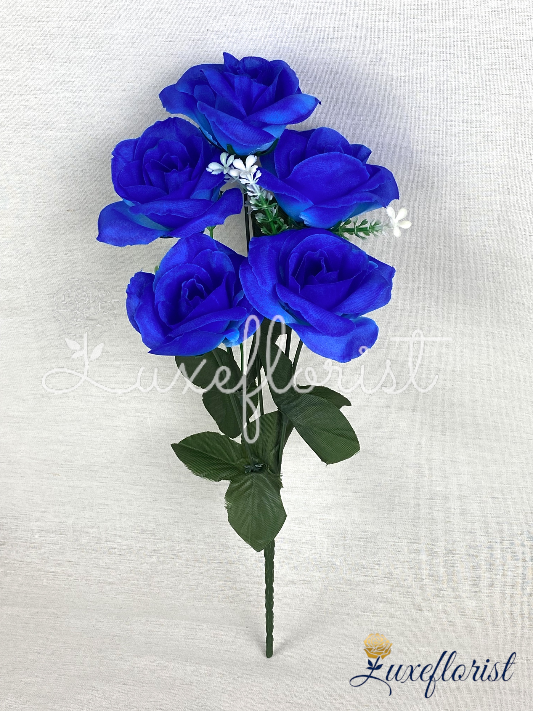 Bunga Mawar Rose Of Cabang 5 Bahan Kain Dan Plastik - rose jepang -mawar murah - Artificial Dekorasi Pelaminan