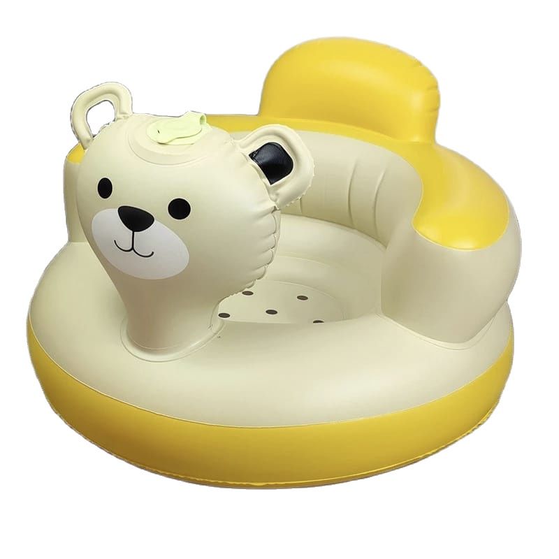 Kursi Duduk Bebek Sofa Bayi Bahan Pvc Music Karakter Bebek Warna Kuning Oren