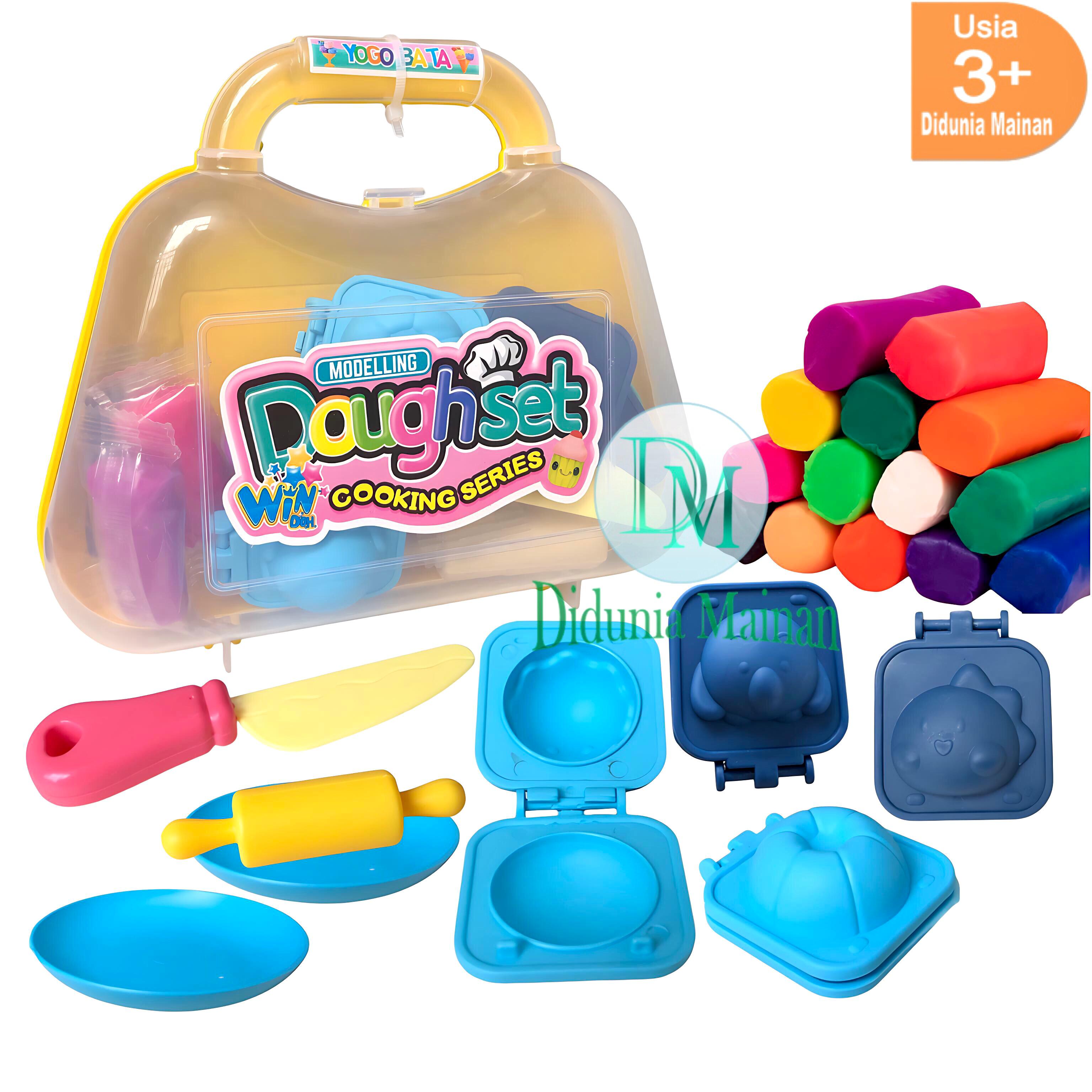 Mainan Edukasi Anak Lilin Plastisin Cetakan Playdough Cooking Series Masak Masakan Play Fun Doh Set