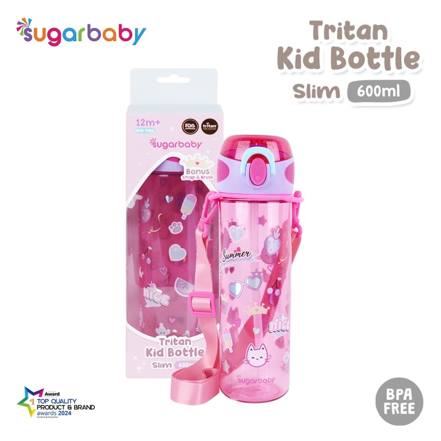 Sugar Baby Tritan Kid Bottle Slim 600ml TKBSL600 Botol Minum Anak