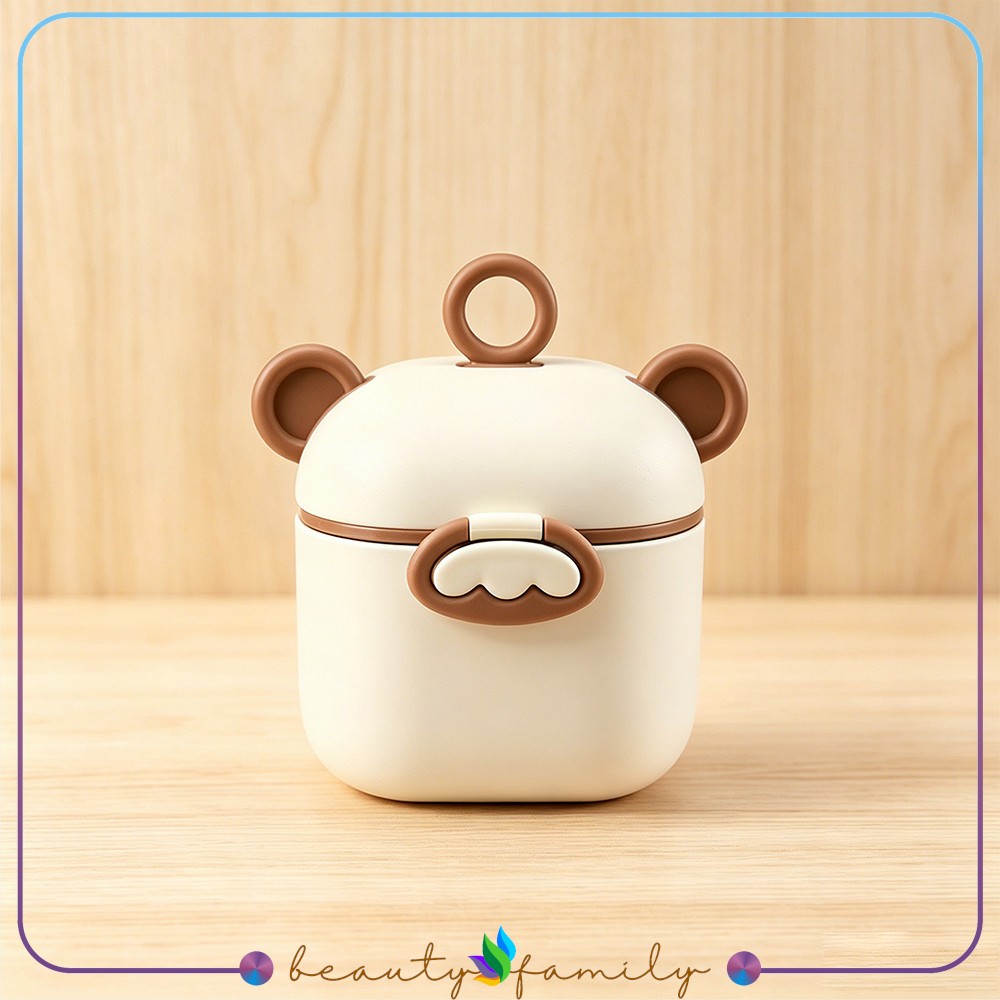 BF-C1664 Tempat Susu Bubuk Bayi 800ML 400ML Karakter Beruang Wadah Penyimpanan Dispenser Portabel