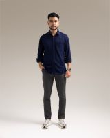 Broodis Kemeja Polos Putih Cotton SOFTEE Brown Lengan Panjang Slimfit