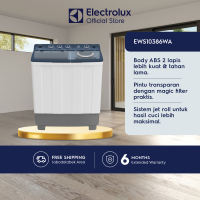 Electrolux Mesin Cuci Twin Tub EWS10386WA 10kg Power Pulsator - Anti Karat - AirTurbo