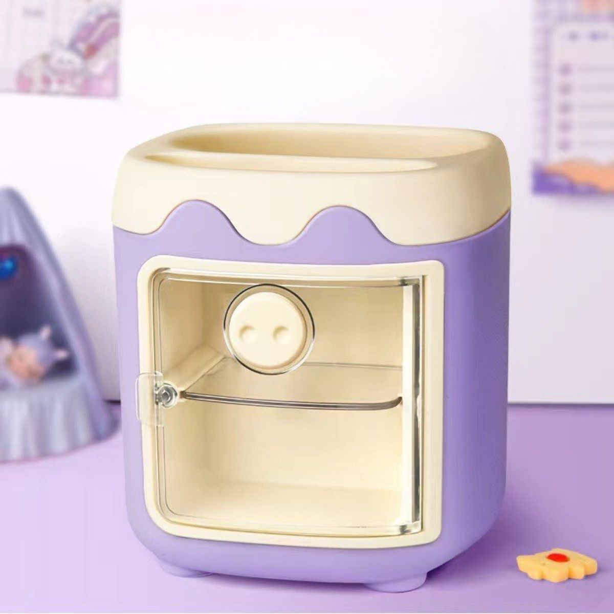 Kotak Penyimpanan Alat Tulis Multifungsi / Tempat Untuk Aksesoris Perhiasan Peralatan Kantor Sekolah Anak / Storage Box Organizer / Wadah Rak Alat Tulis Make Up Perapih Meja Laci 2 Tingkat Aesthetic Serbaguna - GP Mall