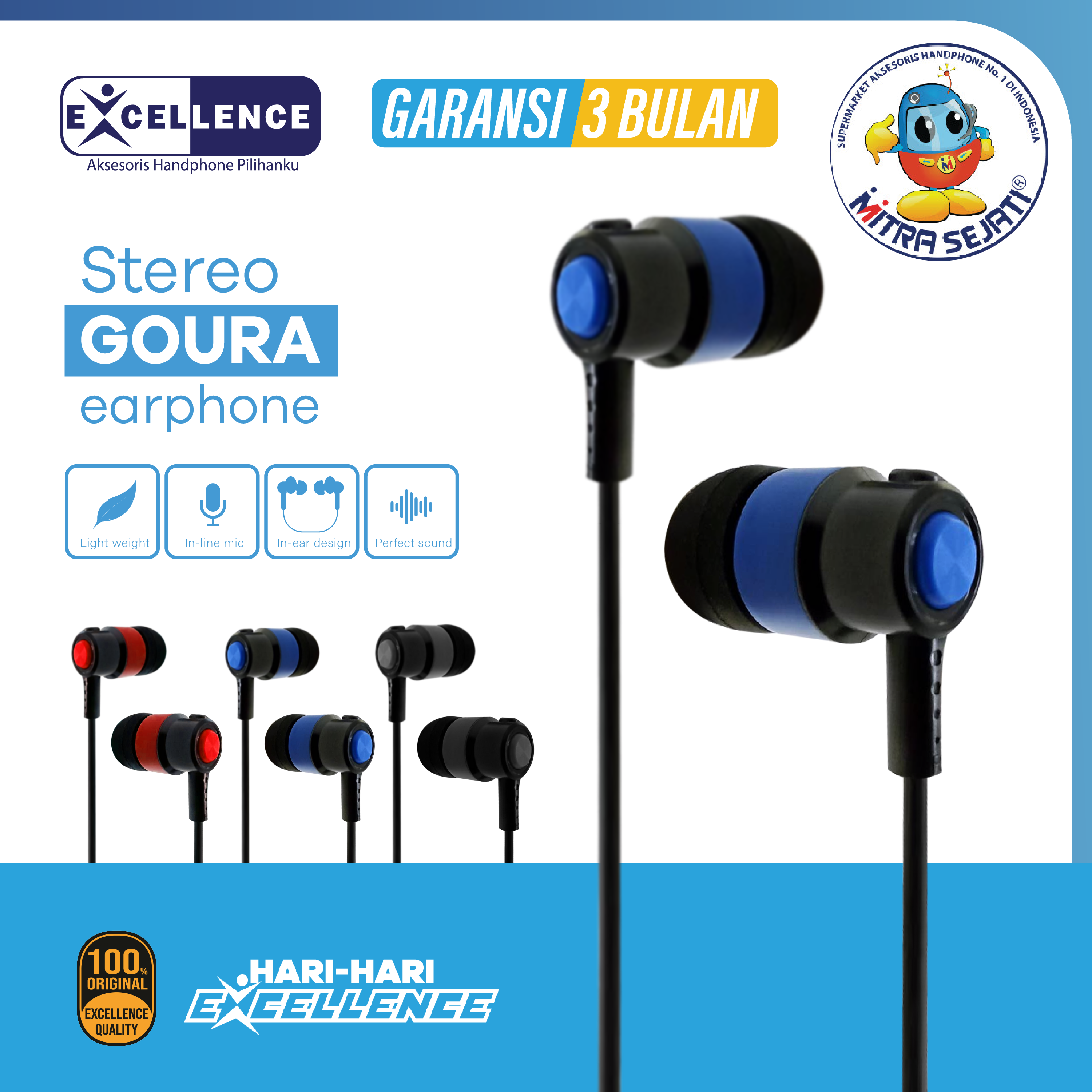 Headset Universal For Android dan Iphone Excellence Goura-AHFUNGOUE