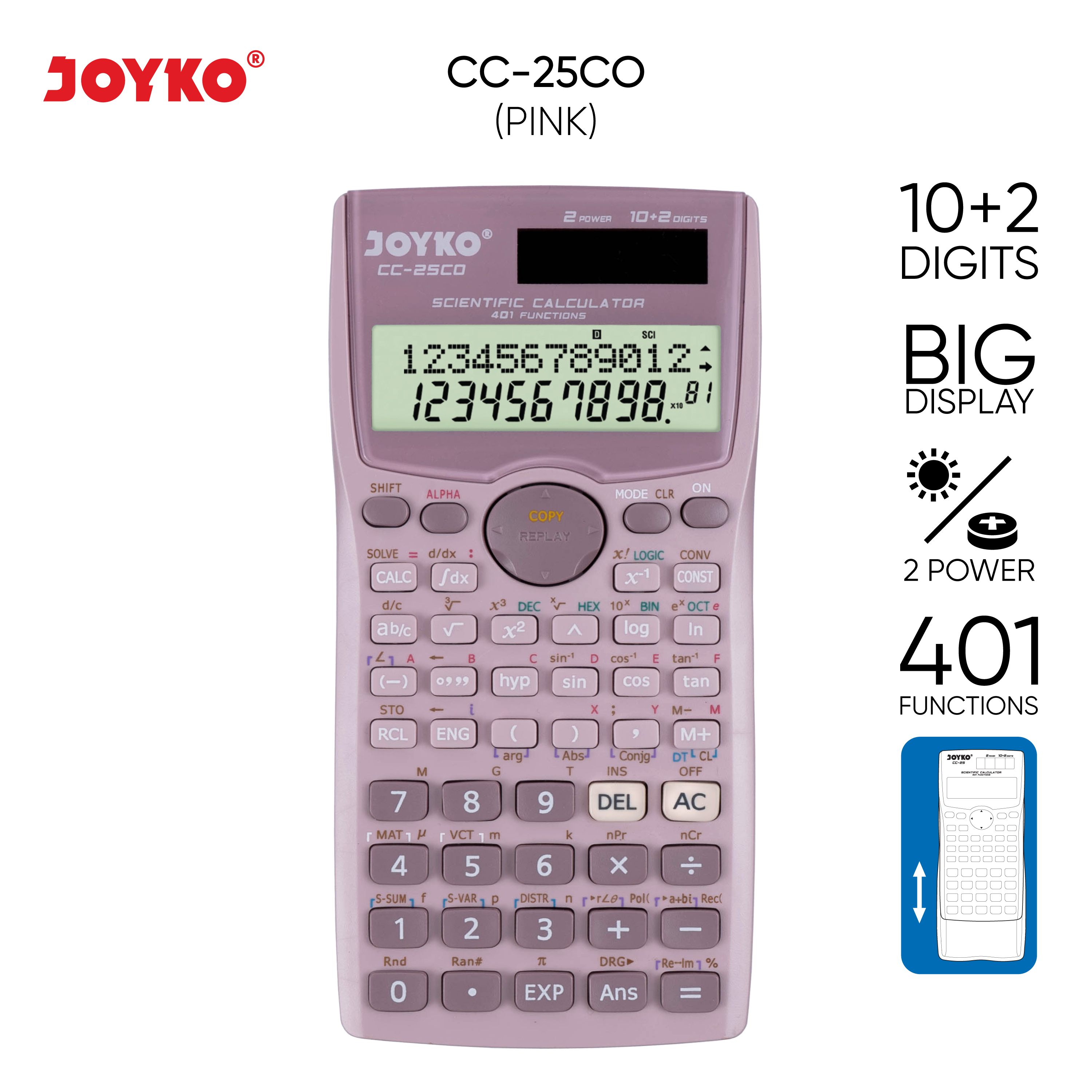 Calculator Kalkulator Joyko CC-25 Scientific 401 Functions