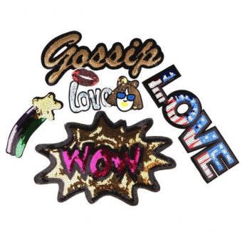 Fitur Magideal Black Floral Lace Applique Bordir Guipure 