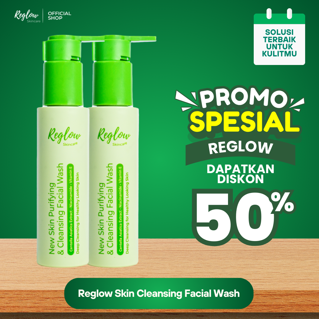 Reglow Facial Wash Sabun Cuci Muka Reglow Sabun Wajah Glowing Pembersih Muka Penghilang Jerawat