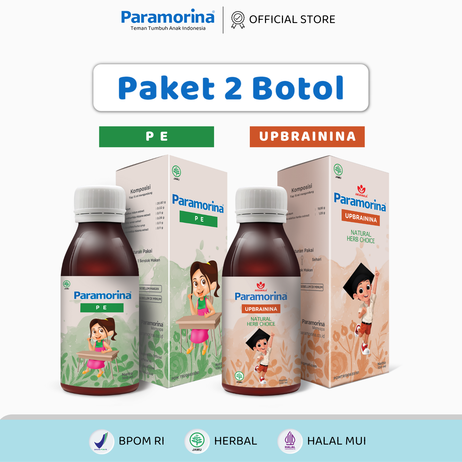 Paramorina Madu Pickyeater dan Upbrainina - Membantu Menambah Nafsu Makan dan Lancar Bicara