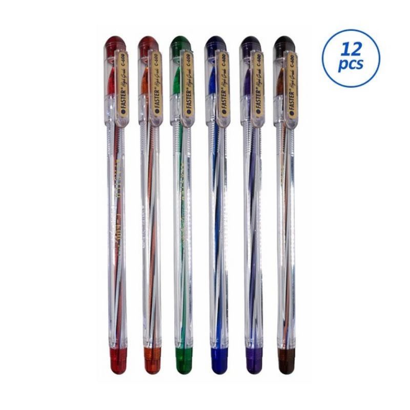 PULPEN FASTER C6 DAN C600 1 BOX ISI 12 PCS HANYA ADA TINTA HITAM