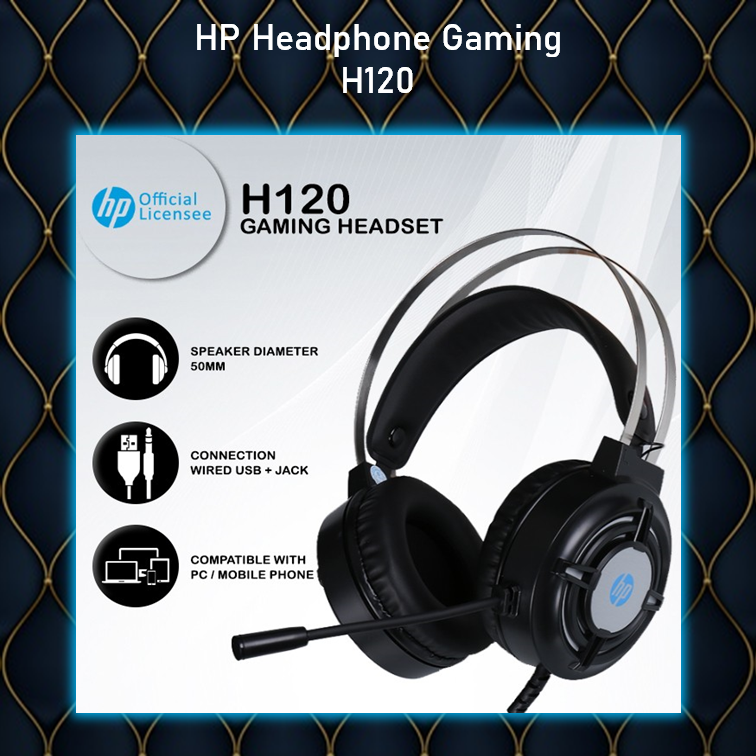 Headset Gaming/ Gaming Headphone HP H120 - USB+Jack RGB Gaming Headset