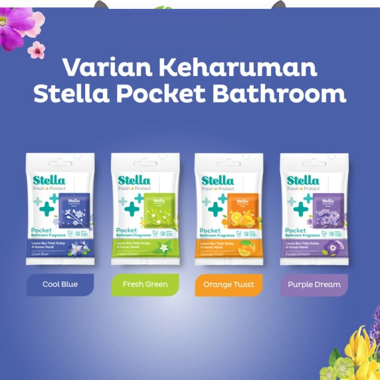 BUNDLE 4 PCS STELLA Pocket Bathroom Fragrance Original || Pengharum Pewangi Toilet Kamar Mandi
