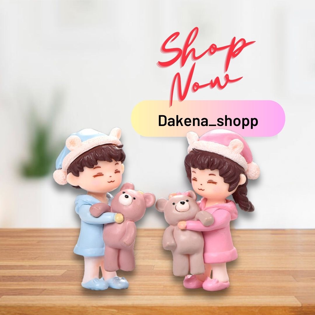 ORNAMEN MINIATUR MULTI MOTIF PASANGAN MESRA BEAR / MOTIF LUCU BERUANG