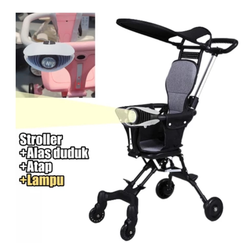 Mmflight Stroller Baby Lipat Travelling Stroller Anak Kereta Dorong Bayi 2 Arah Cabin Size