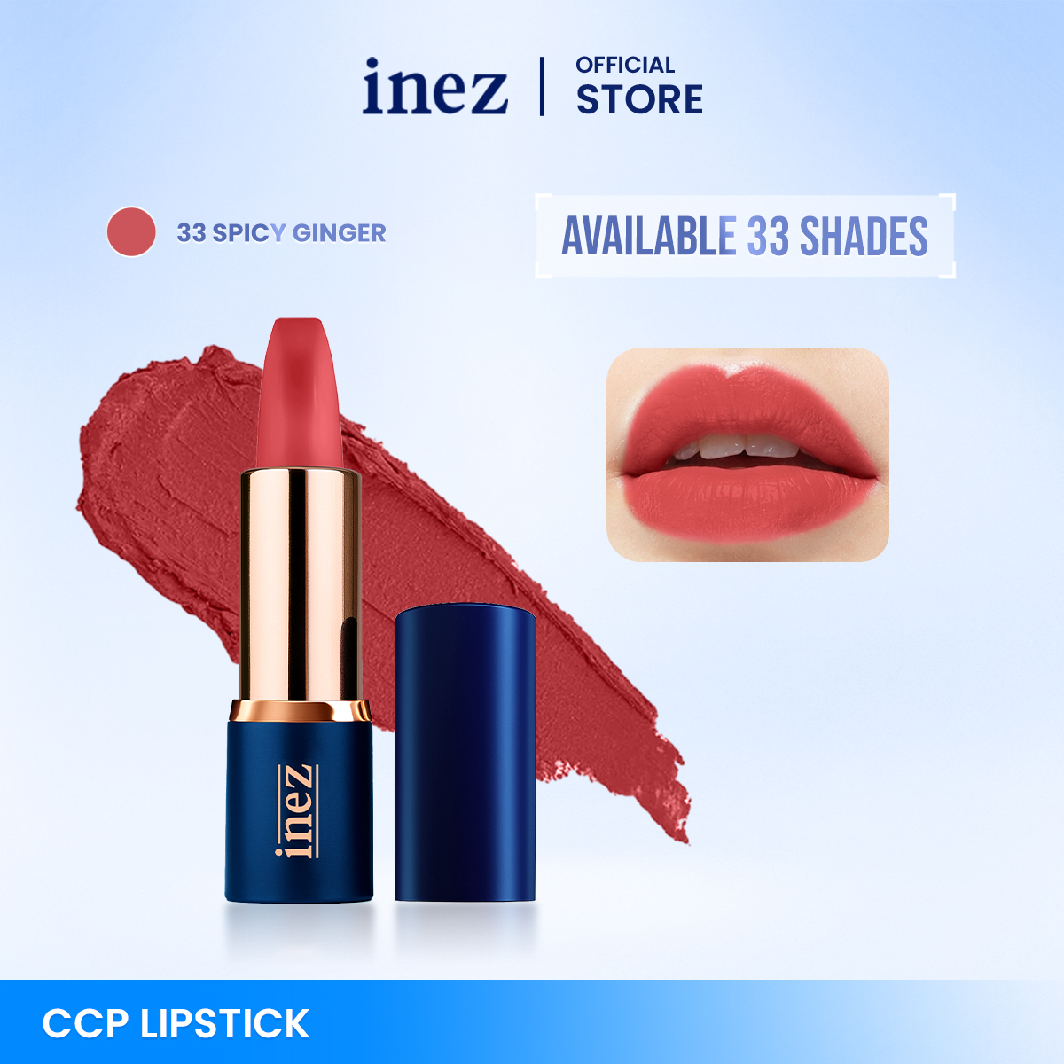 Inez Color Contour Plus Lipstick 29 Pilihan Warna (1) New Case