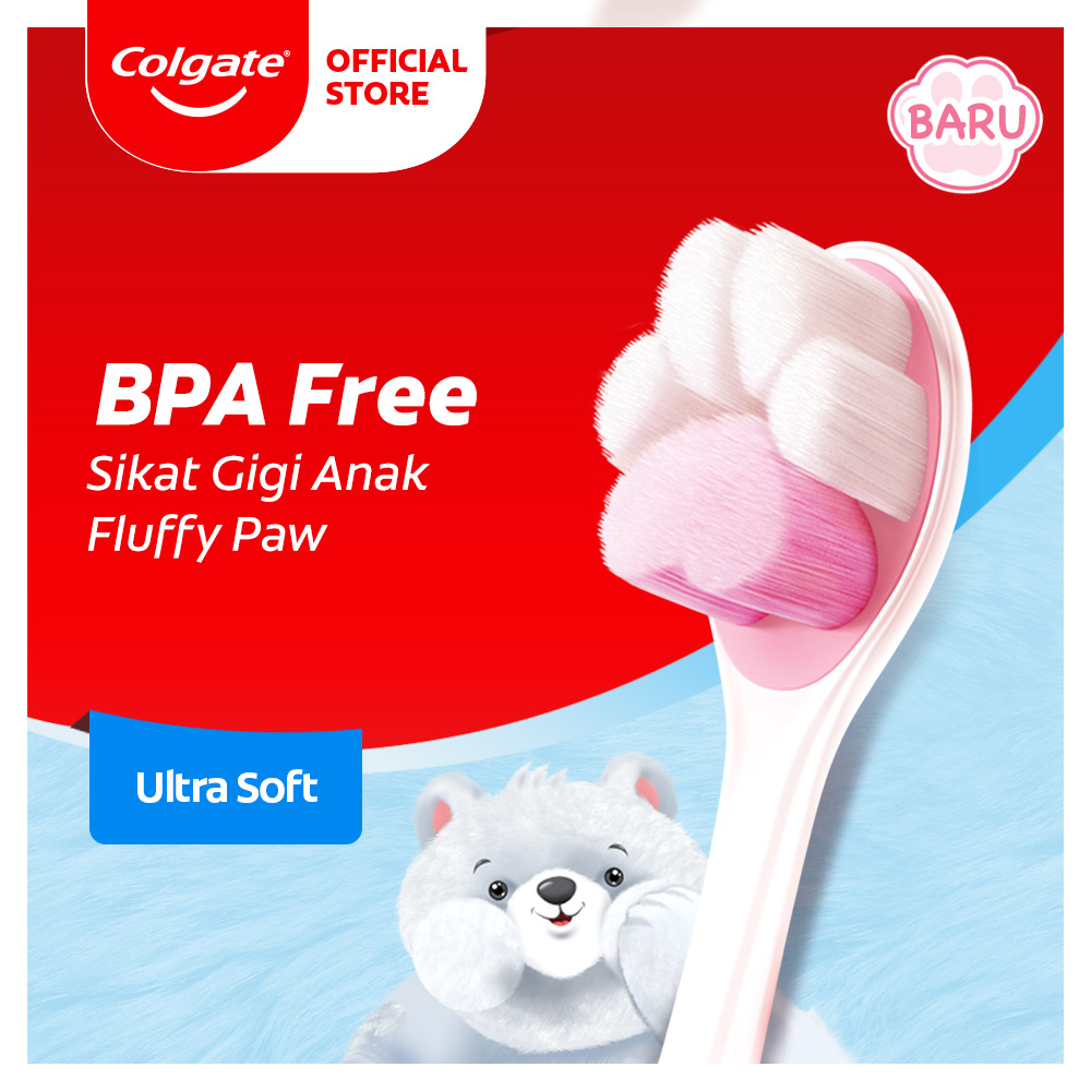 Colgate Kids Fluffy Paw Toothbrush/Sikat Gigi 5+