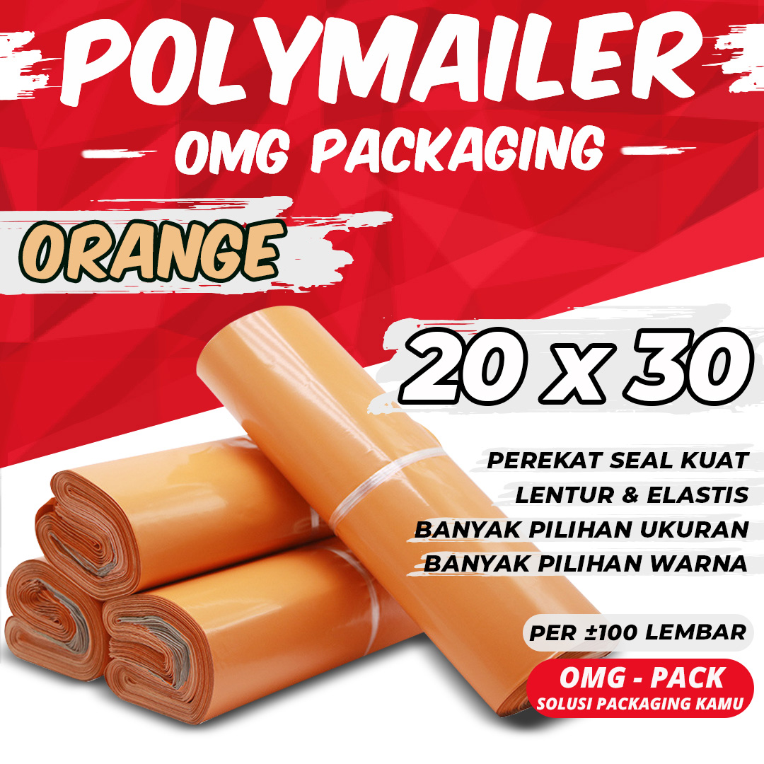 PLASTIK POLYMAILER 20x30 Kantong Amplop Tebal Premium Online Shop Packing Baju 100 Pcs Warna