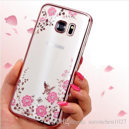 Detail Gambar TPU FLOWER Case Samsung Galaxy S6 Flat softcase casing bunga cover ultra thin transparan silicone tipis Terbaru