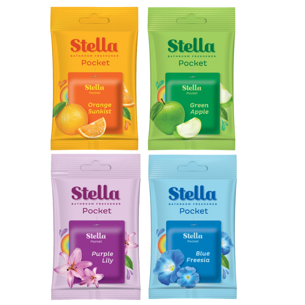 [PAKET ISI 4] STELLA Pocket Bathroom 10gr – Pengharum Ruangan & Toilet – Wangi Tahan Lama