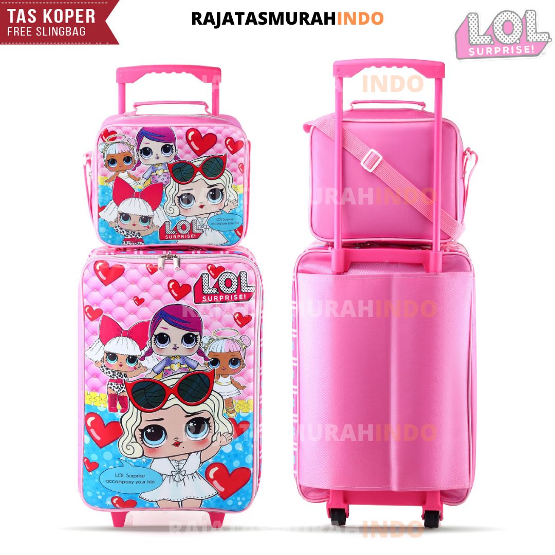 RTM - Koper Anak Perempuan + Free Selempang Anak Bahan Sponge Tahan Air LOL SURPRISE PONI LABUBU CINNAMOROL SA - Gambar Karakter Anak Perempuan