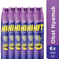 [Paket isi 6] HIT Aerosol Lily Blossom 600ml - Obat Nyamuk Semprot Spray Sprai - Bunuh Nyamuk Penyebab Demam Berdarah (DBD) Dengue