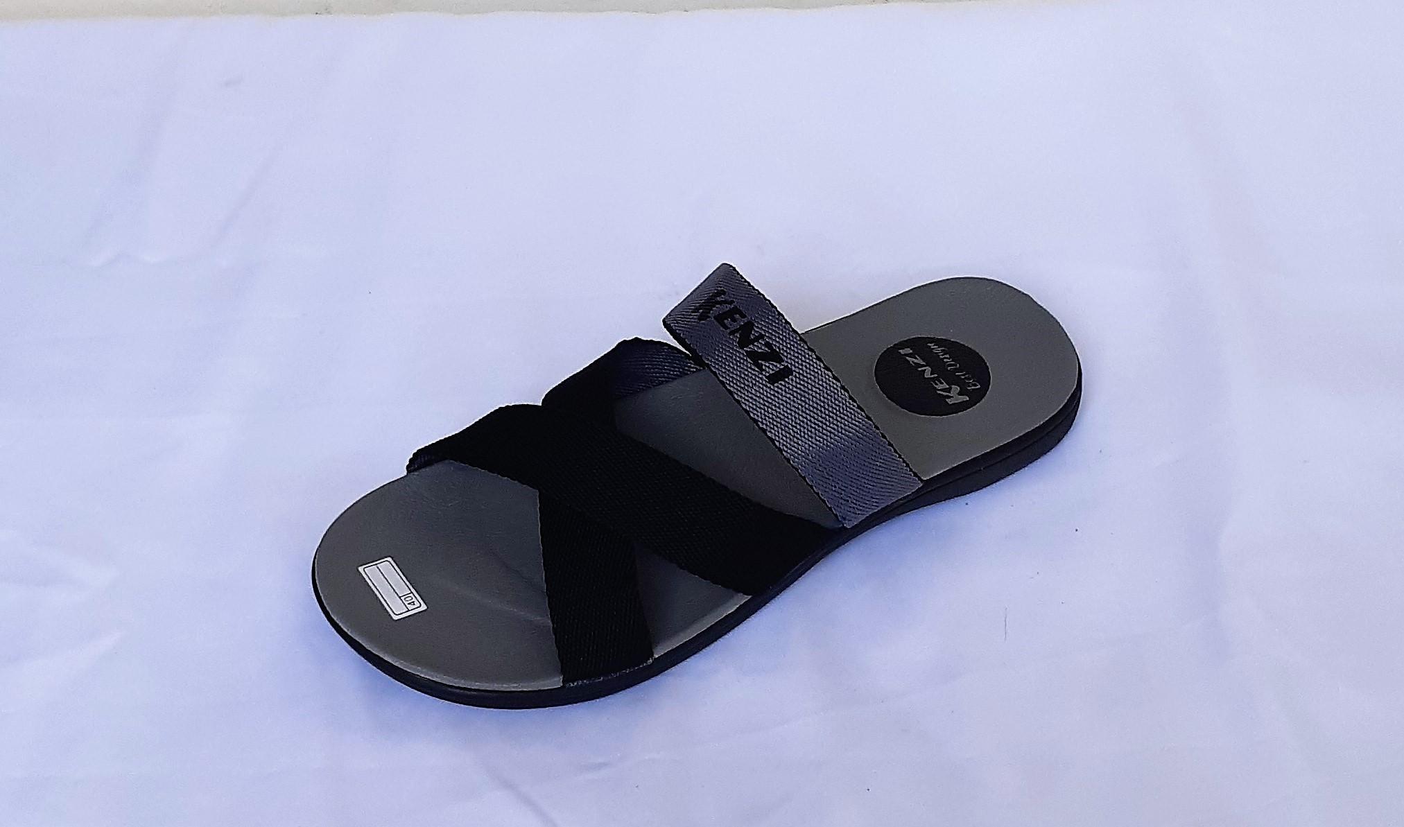 Detail Gambar Sandal fashion kenzi kokop model terbaru Pria/Wanita hitam abu-abu-SK-Divajaya Shop Terbaru