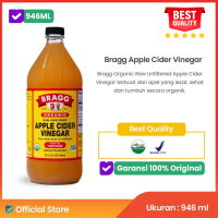 Bragg cuka apel - apple cider vinegar with mother original 295ML 473ML 946ML - bragg cuka sari apel original asli murni organik untuk kesehatan  diet & toner wajah - obat pelancar lancar bab dewasa  maag / mag  gerd  asam lambung herbal