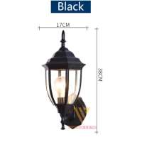LAMPU DINDING KLASIK E27 WARNA GOLD HITAM MODEL ANTIK VINTAGE PILAR PAGAR CLASSIC SNI UNIK OUTDOOR