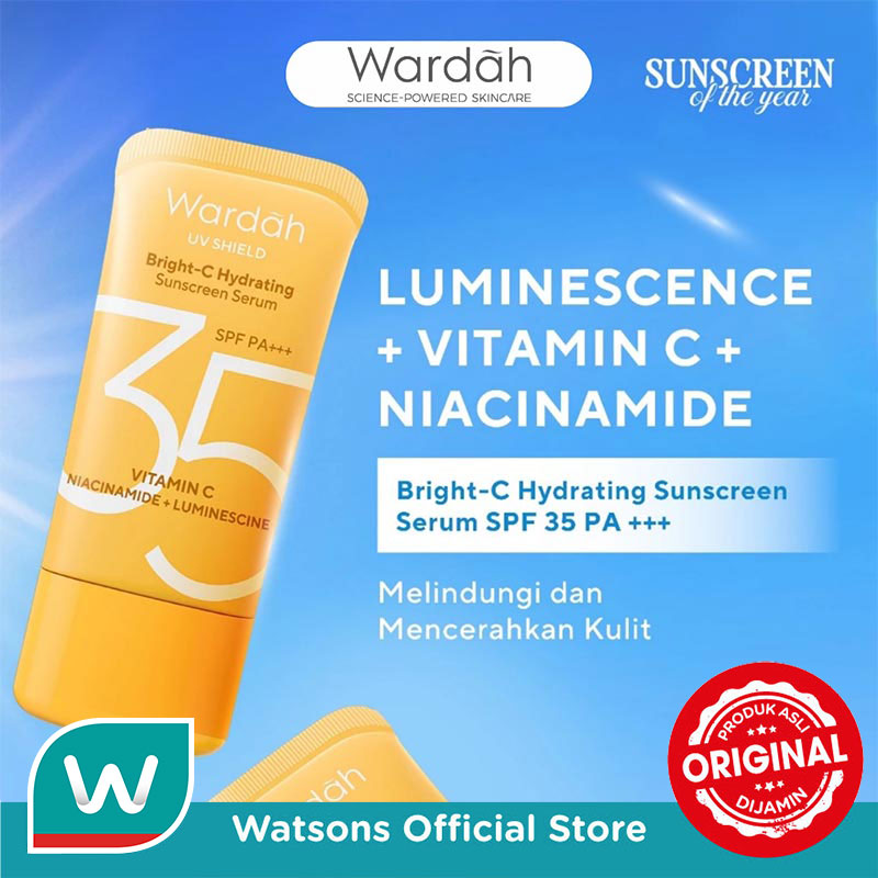 Wardah UV Shield Bright-C Hydrating Sunscreen Serum SPF 35 PA+++ with Ultra ThinVeil Technology 4...