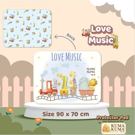 Kuma Kuma Alas Ompol Bayi Waterproof | Protector Pad Perlak 90x70cm