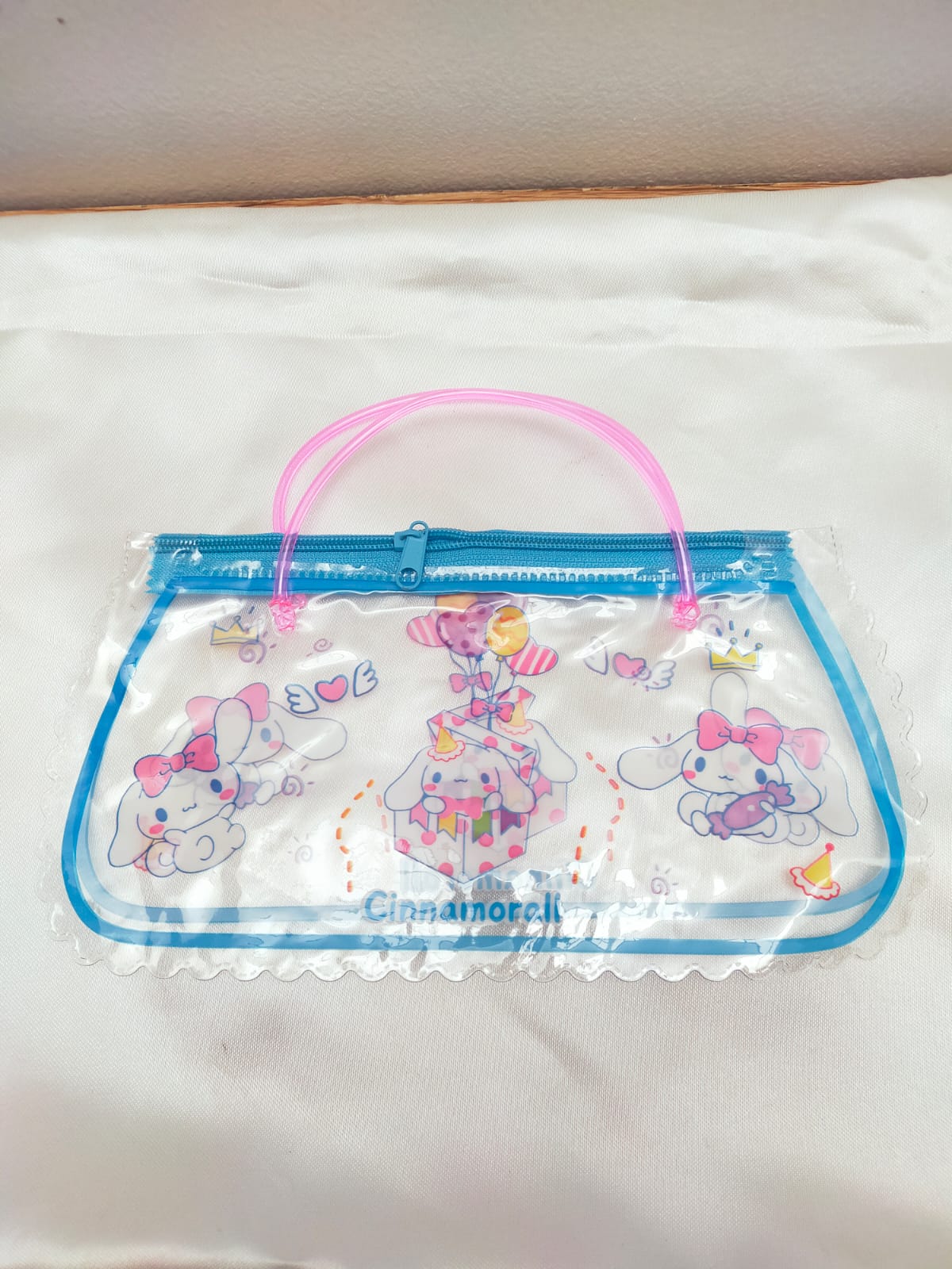 Tempat Pensil Mika Tenteng SANRIO - pouch mika transparant serbaguna motif kuromi melody hk purin